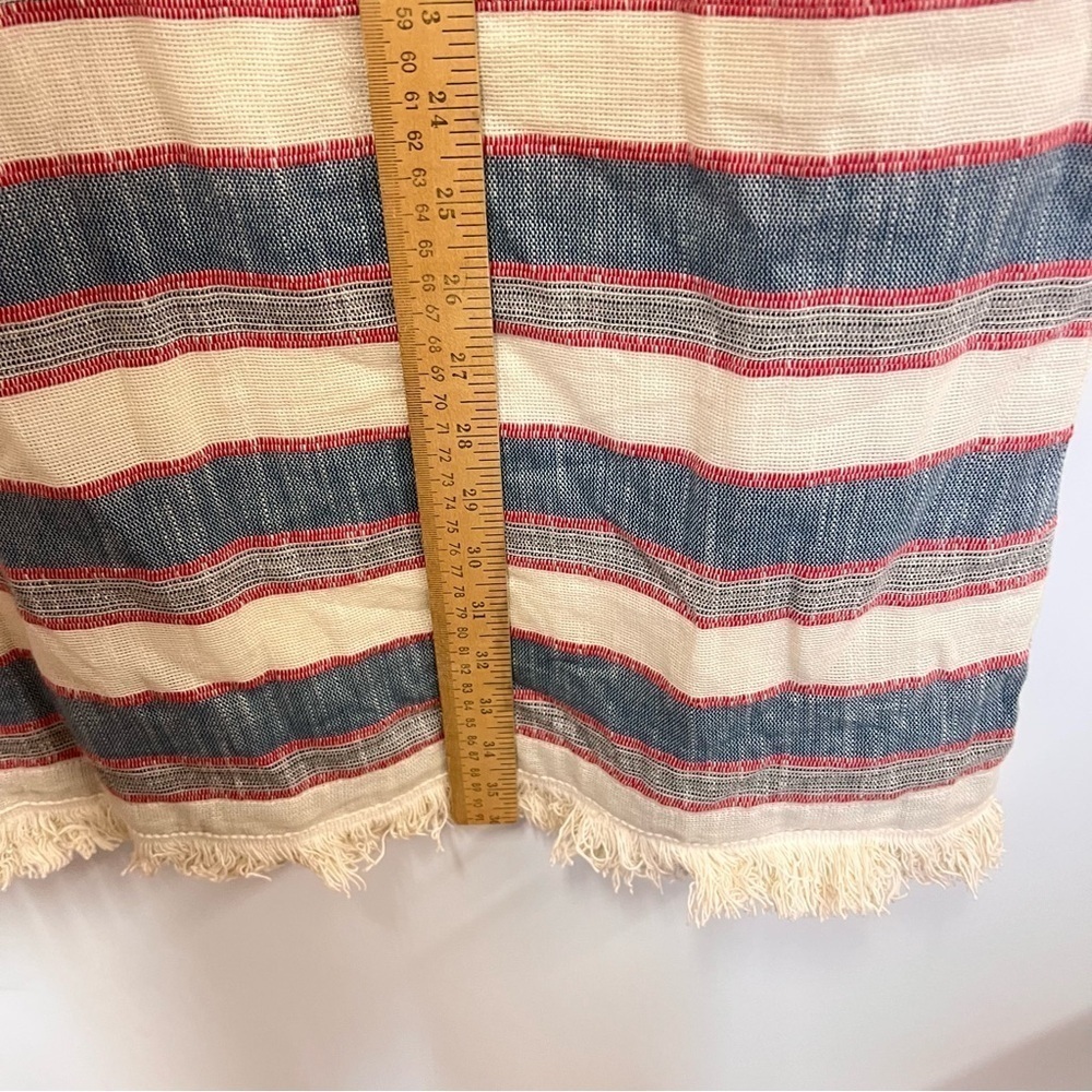 Chelsea & Theodore Striped Shift Fringe Hem Dress size 12 - Picture 11 of 11